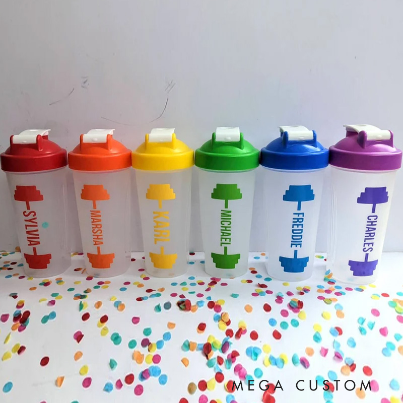 Personalised Protein Shaker New Year Resolution Gym Lover Gift Drinks Bottle Fitness Freak Healthy Shakes Father Dad Gift for Gym Lovers