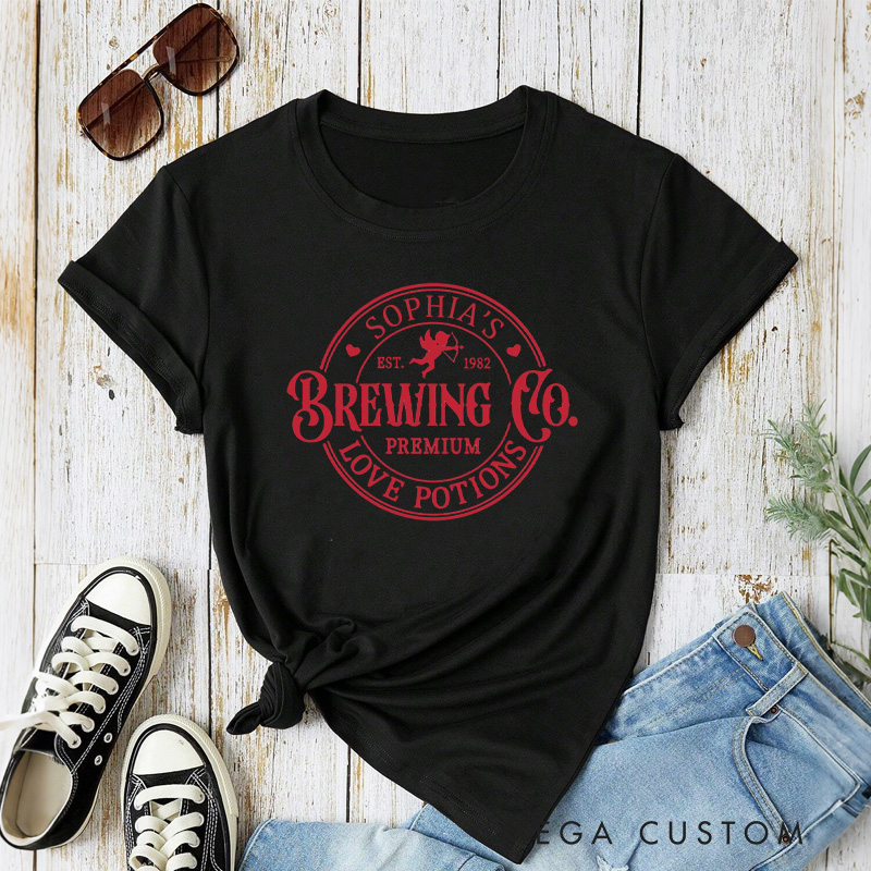 Personalized Brewing Co. Cupid's Love Options Classic T-shirts Xoxo Cozy Shirt with Name Valentine's Day Gift for Women Baking Lover Her
