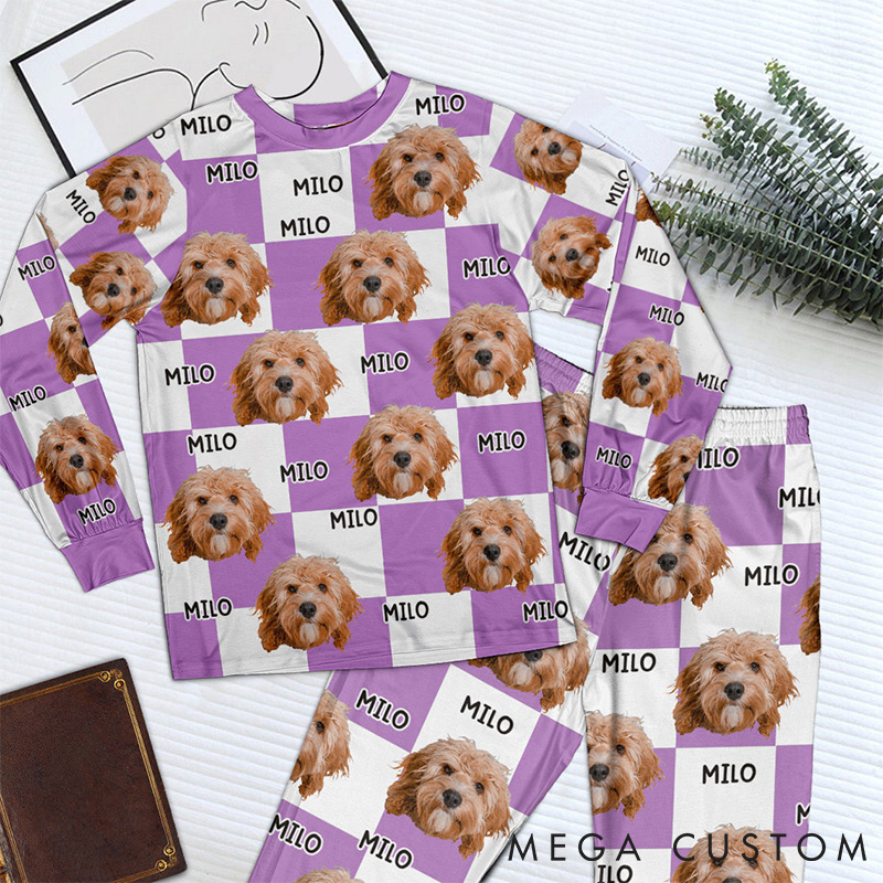 Personalized Pet Lover Pet Portrait Unique Gift for Pet Lovers for Dog Lovers for Cat Lovers Pajamas