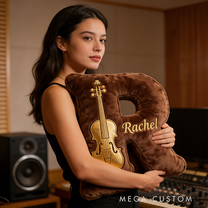 Personalized Violin Alphabet Pillow the Perfect Gift for Music Lovers