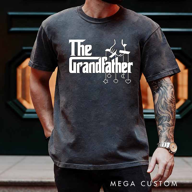 Personalized The Grandfather T-Shirt Gift for Grandpa Paternity Shirt Fathers Day Gift Baby Announcement Shirt Grandpa to Be Pregnancy T Shirt