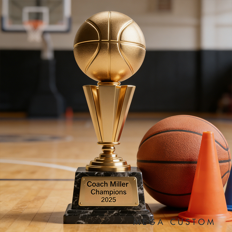 Personalized Basketball Coach Award Trophy Acrylic Plaque