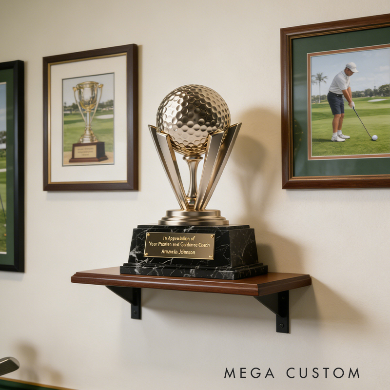 Personalized Acrylic Golf Coach Trophy
