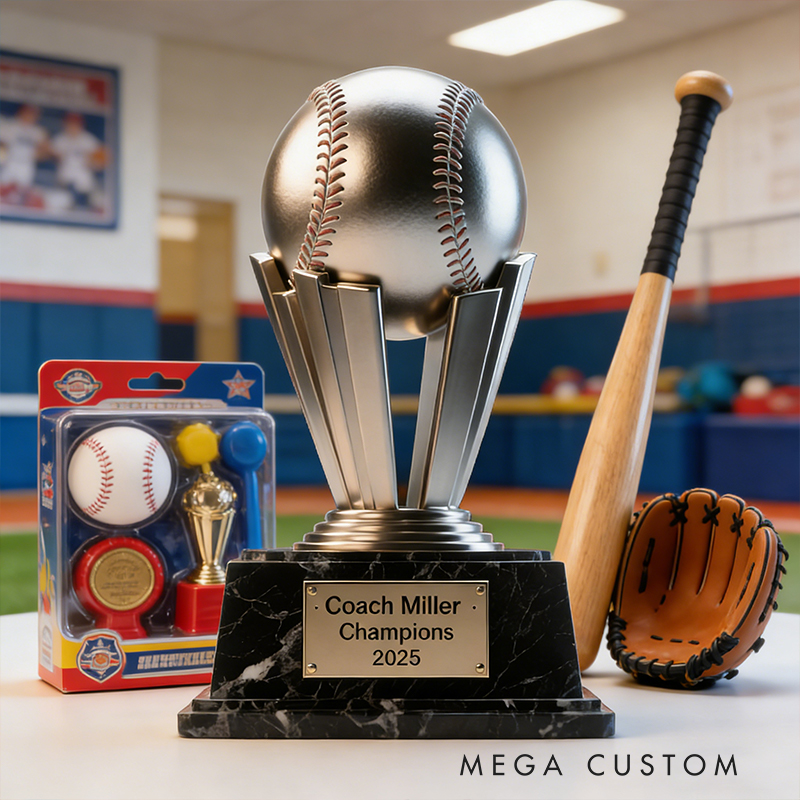Personalized Acrylic Baseball Coach Trophy
