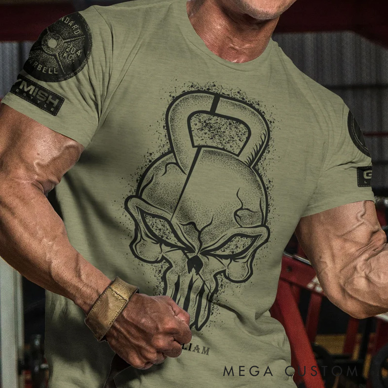 Personalized Gym Classic T-Shirt Gym Reaper Funny Motivational Workout Gym T-Shirt for Men for Fitness Enthusiasts Bodybuilders and Gym Lovers