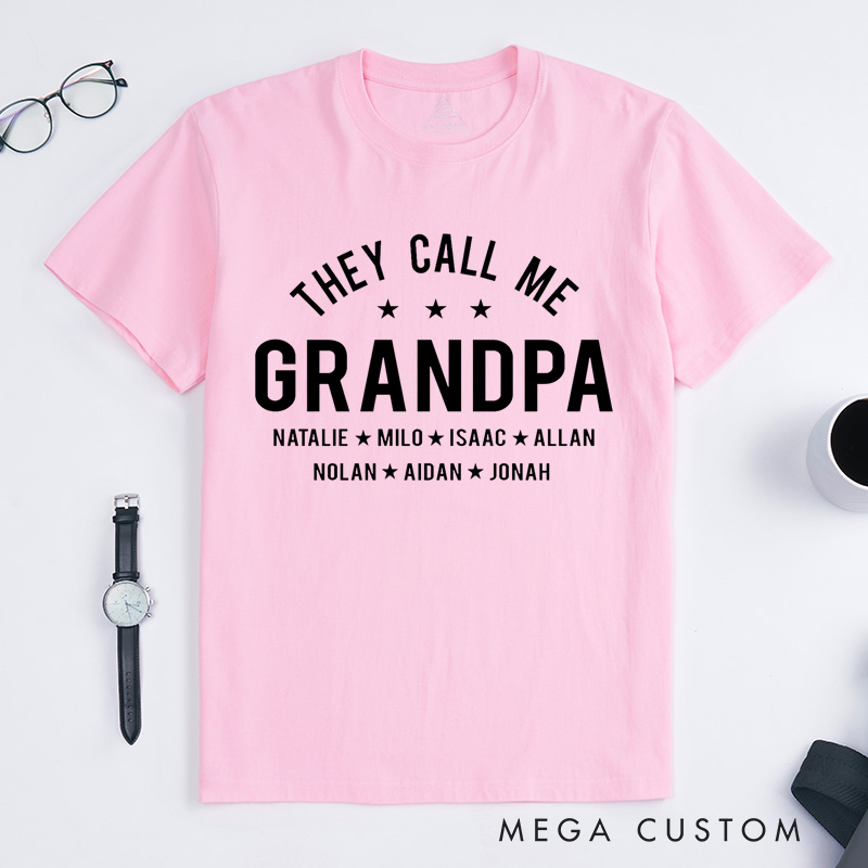 Personalised Father's Day Gift for Grandpa Custom Grandpa Shirt with Grandkids Names Personalized Grandpa Shirt Grandpa Gift with Children's Names