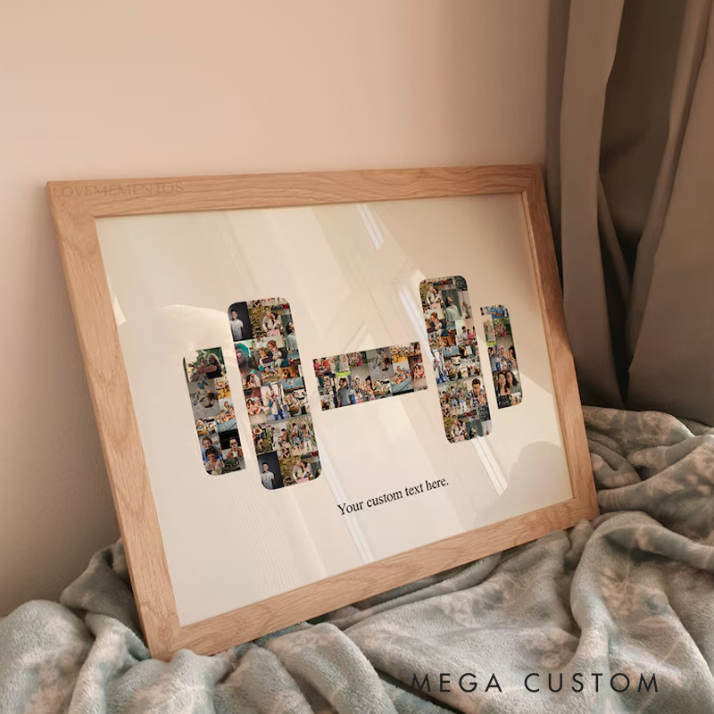 Personalized Weightlifting Art Powerlifting Coach Fitness Trainer Gift Photo Collage CrossFit Coach Gym Trainer for Gym Lover