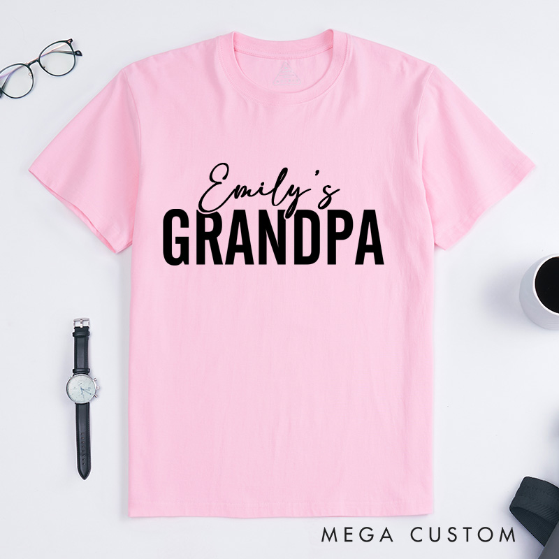 Personalized Grandpa Shirt Father's Day Shirt Customized Grandpa Shirt Gift for Dad New Dad Shirt Custom Shirt for Dad