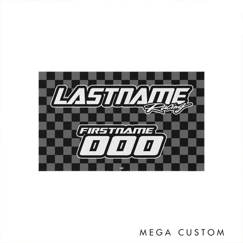 Personalized Racing Gifts Custom Name and Number Outdoor Rug Motocross Dirt Bike MX Camper Mat Racing Garage Door Mat