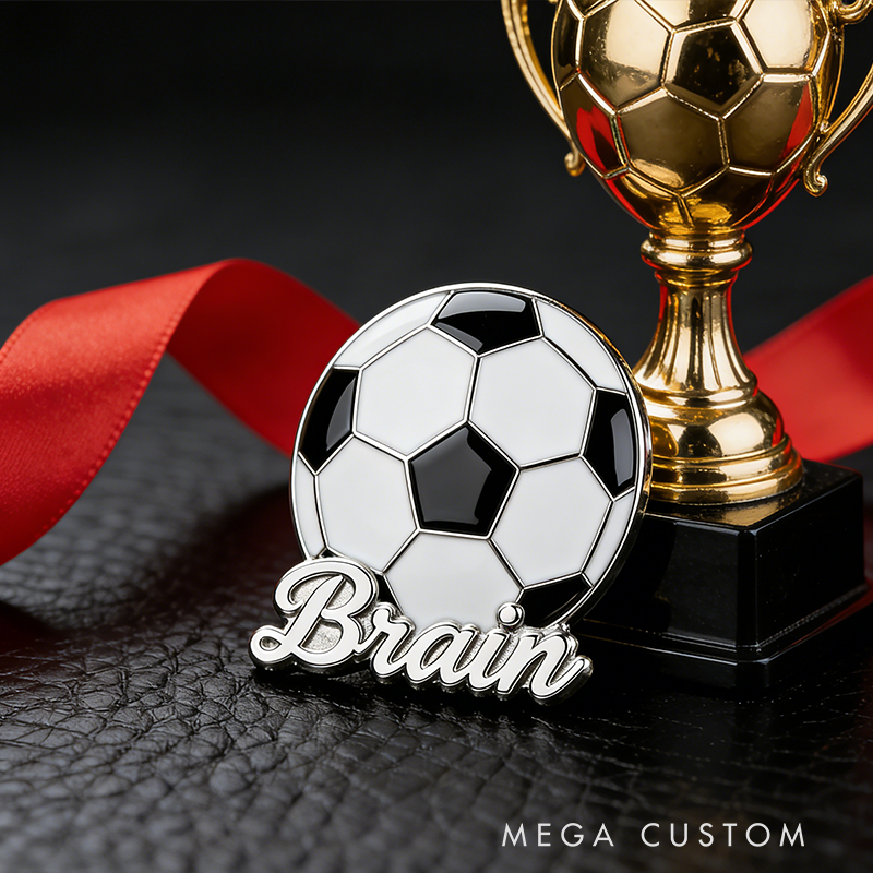 Personalized Soccer Pins Showcase Your Favorite Sports Ball for Unique Fashion Accessories