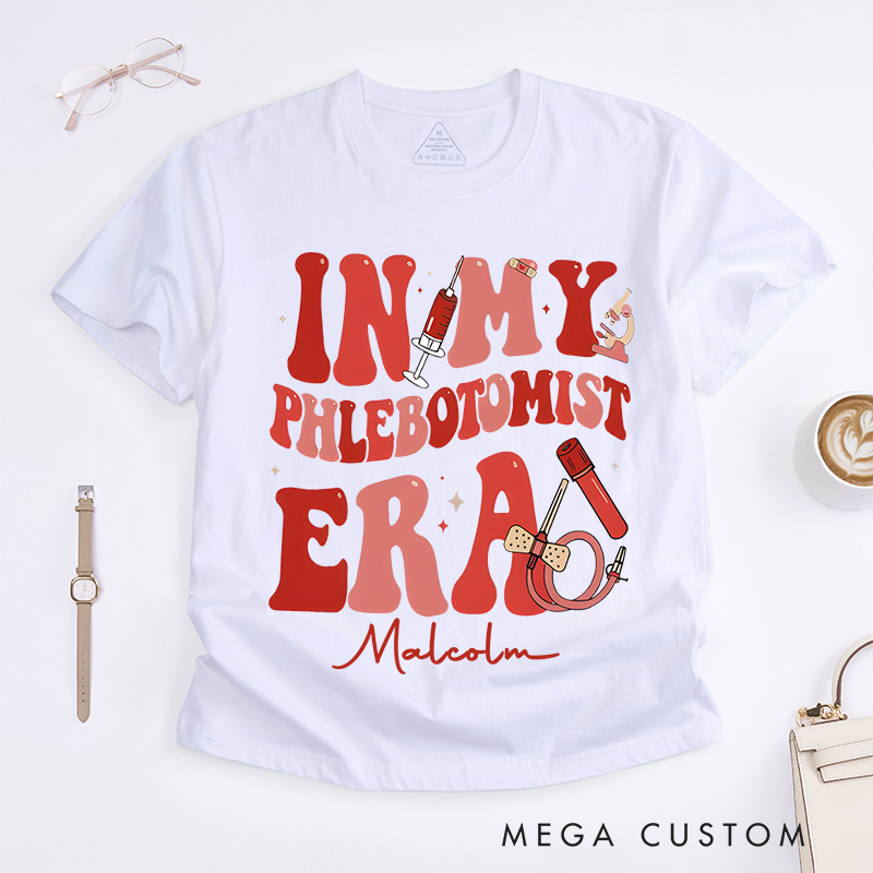 Personalized Nurse T-Shirts In My Phlebotomist Era Fashion Design T-Shirts