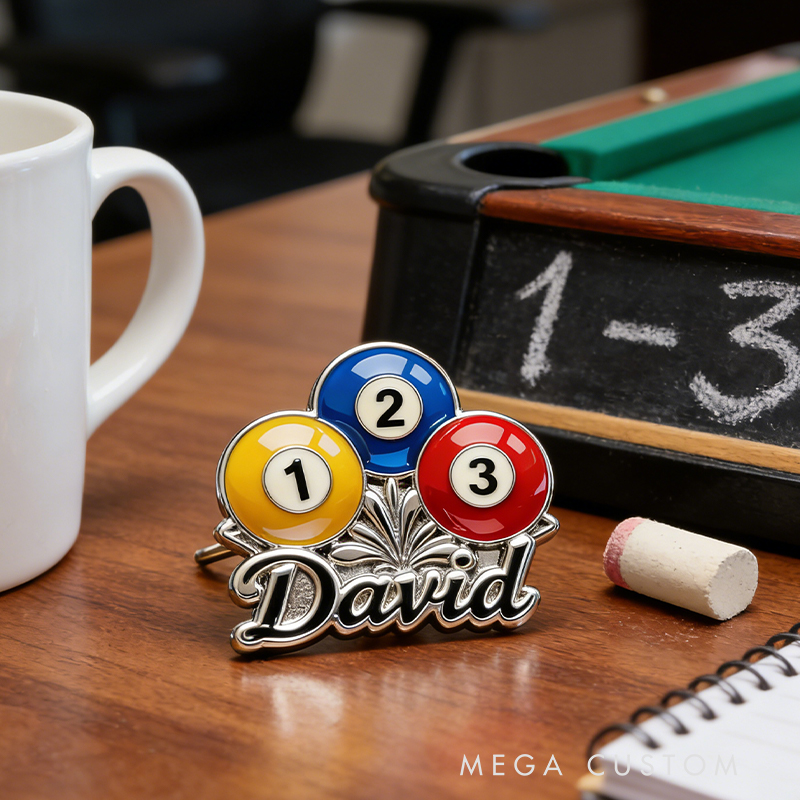 Personalized Fun Billiards Pins are the Ideal Accent for Jackets and Backpacks