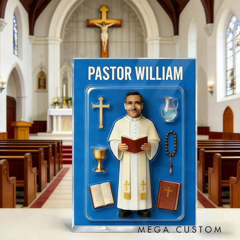 Personalized to our Pastor Acrylic Block with Custom Name and Photo Religious Gift Christian Gift Pastor Appreciation Gift for Pastor
