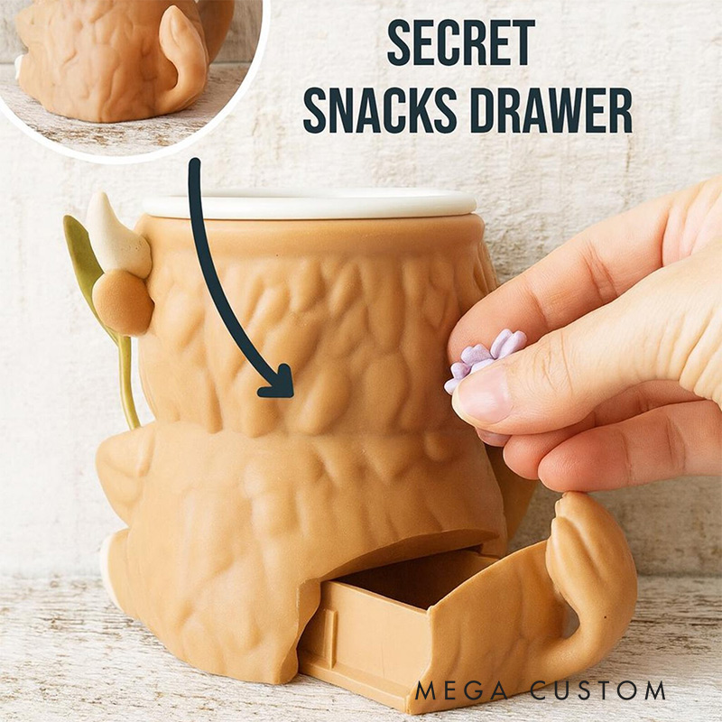 Personalized Highland Cow Ice Cream Cozy Pint Holder 3D Printed with Spoon Slots & Snack Drawer for Mom Kids Ice Cream Lover