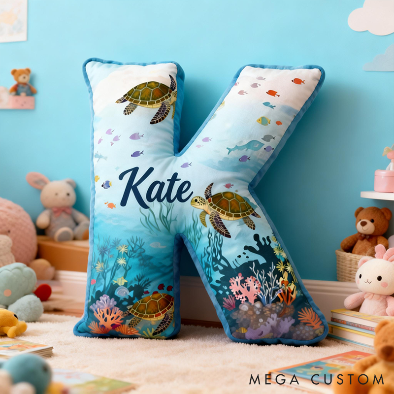 Personalized Pet Lover Funny Coral Reef Turtles Gift for Pet Lover for Turtles Lover Graphic 3D Print Pillow