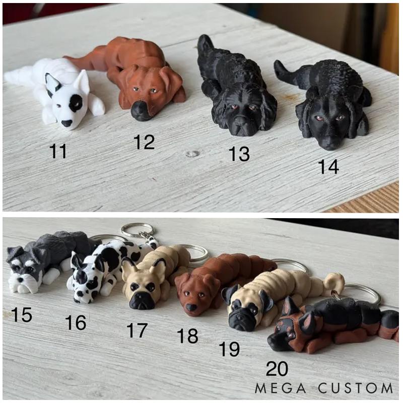 Personalized Dog Lover Custom Dog Keychain Dog Figurine Toy Personalized Pet Gift Dog Lover Gift Keychain