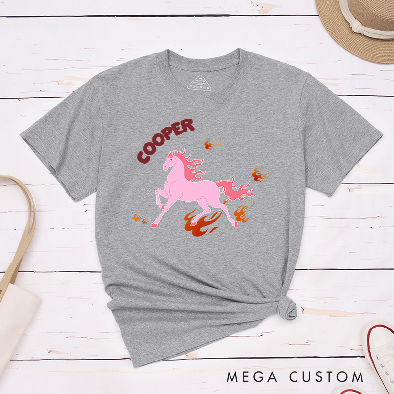 Personalized Pet Lover Multicolor Floral Horse Gift Horse Lover Gift Pet Lover Graphic Unisex T-Shirt