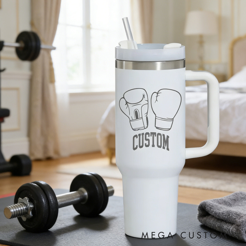 Personalized Fitness Tumbler Boxing Gloves Tumbler Gift for Gym Lovers