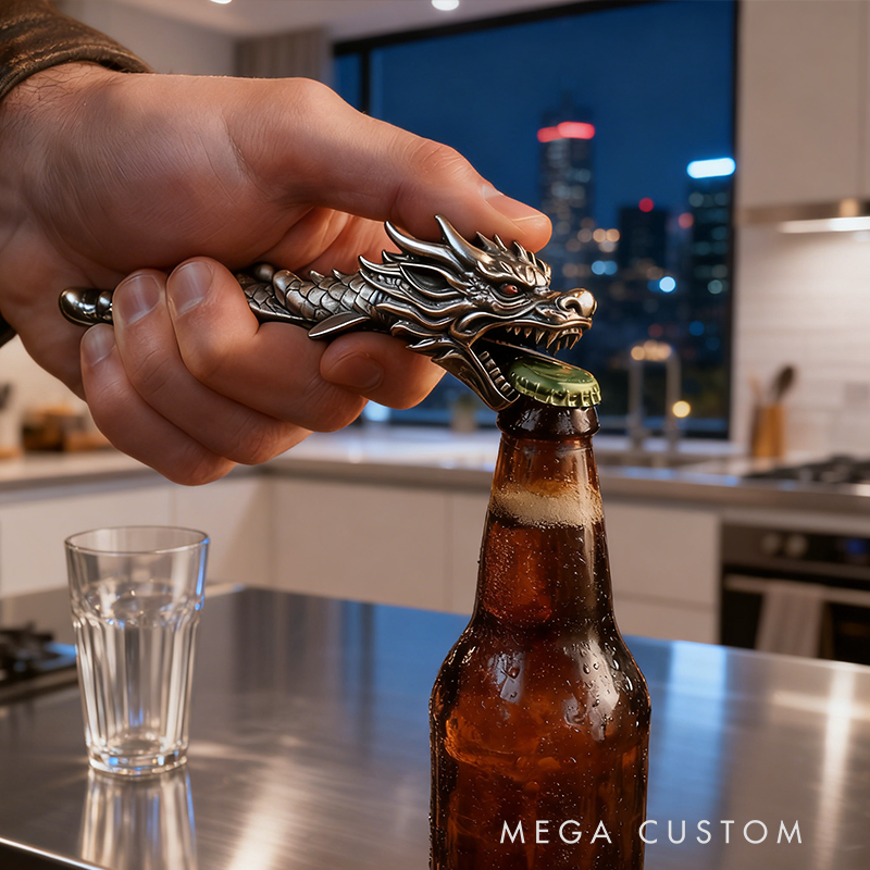 Dragon Head Metal Bottle Opener - Mythical Themed Bar Tool for Beer & Drinks