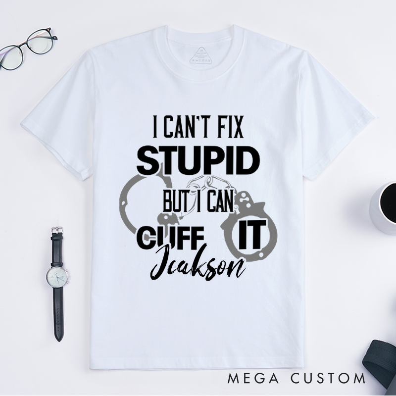 Personalized Police Humorous Handcuff Police Officer Design Gift for Police Officer T-Shirt