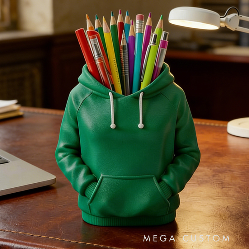 Personalized Hoodie Pencil Holder Sweatshirt Desk Organizer Streetwear Decor Teen & Student Gift Casual 3D Model