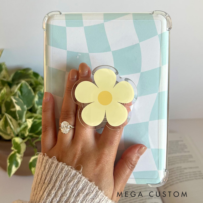 Yellow Daisy Magnetic Kindle Grip Flower MagSafe Kindle Grip Magnetic Kindle Holder Kindle Accessories Bookish Gifts for Her