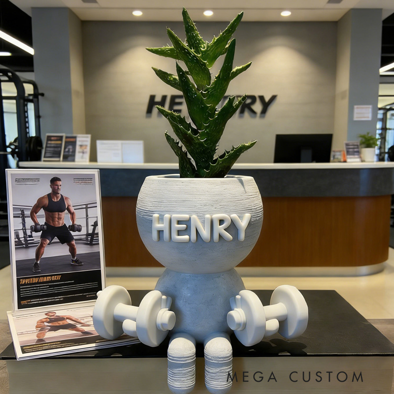 Personalized 3D Printed Do You Even Lift Bro Weightlifter Strength Trainer Airplant Succulent Holder Gift for Friends Gym Rat Gym Lovers