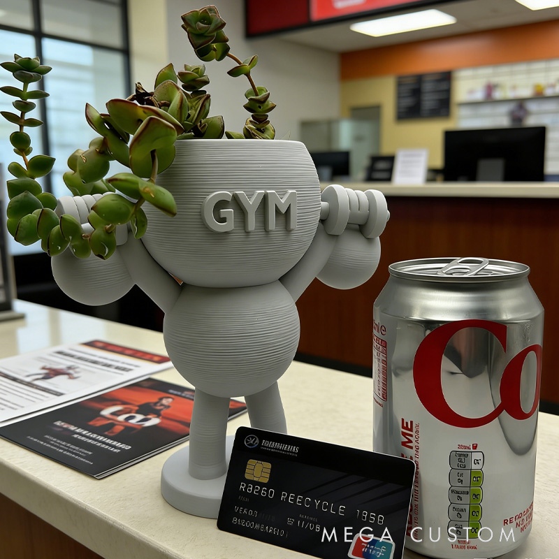 Personalized 3D Printed Kettlebells Succulent Plant Pot Weightlifter Strength Trainer Airplant Succulent Holder Gift for Friends Gym Rat Gym Lovers