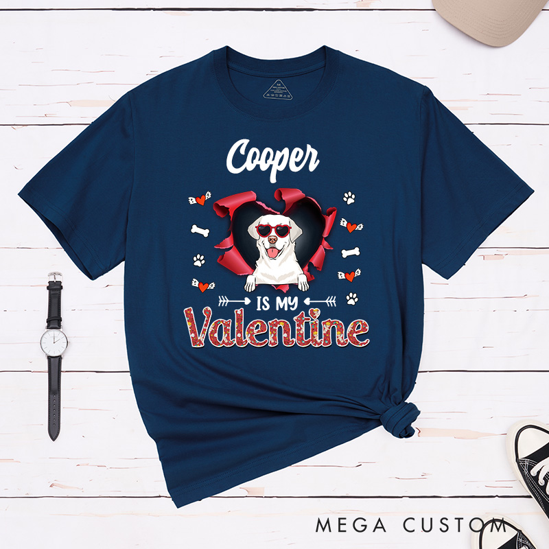 Personalized Dog Lover Dog Valentine Gift Dog Lover Graphic Unisex T-Shirt