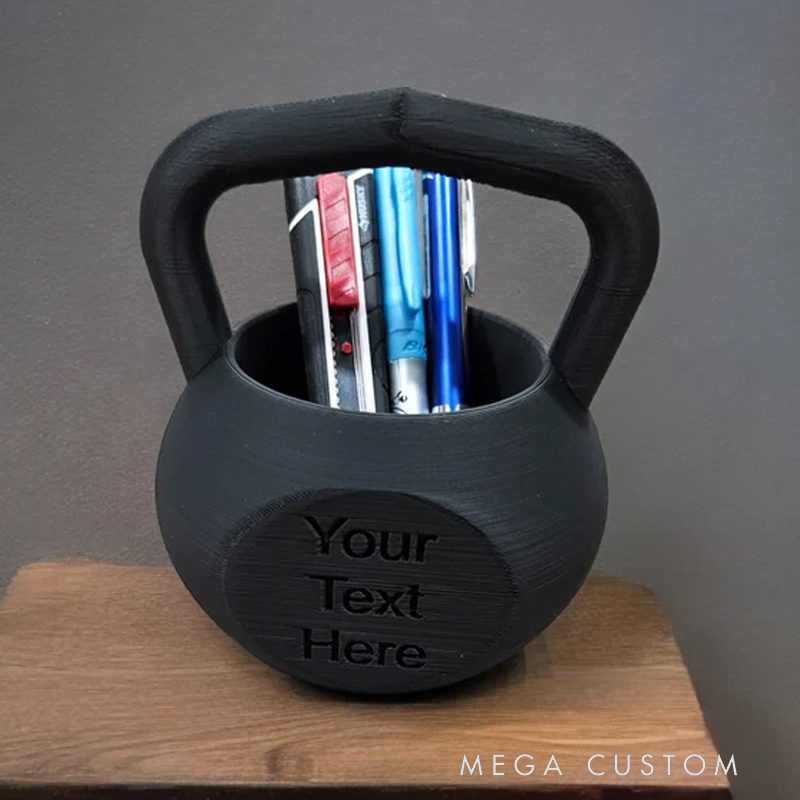 Personalized KettleBell Pen Holder Gym Desk Organizer Gym Gift CrossFit Pen Cup Gym Accessory Great Gift for Coach Trainer Gym Lover