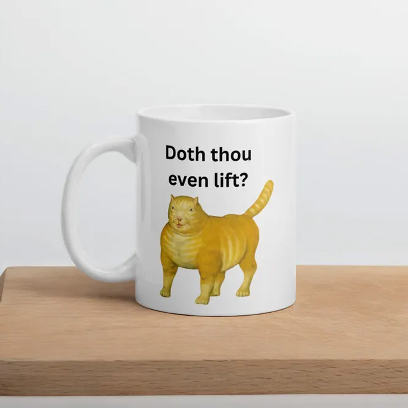 Personalized Funny Cat Gym Mug Gym Motivation Do You Even Lift Bro Gift Fitness Enthusiast Gift for Gym Lover