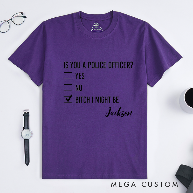 Personalized Police Funny Police Officer Checkbox Design Gift for Police Officer T-Shirt