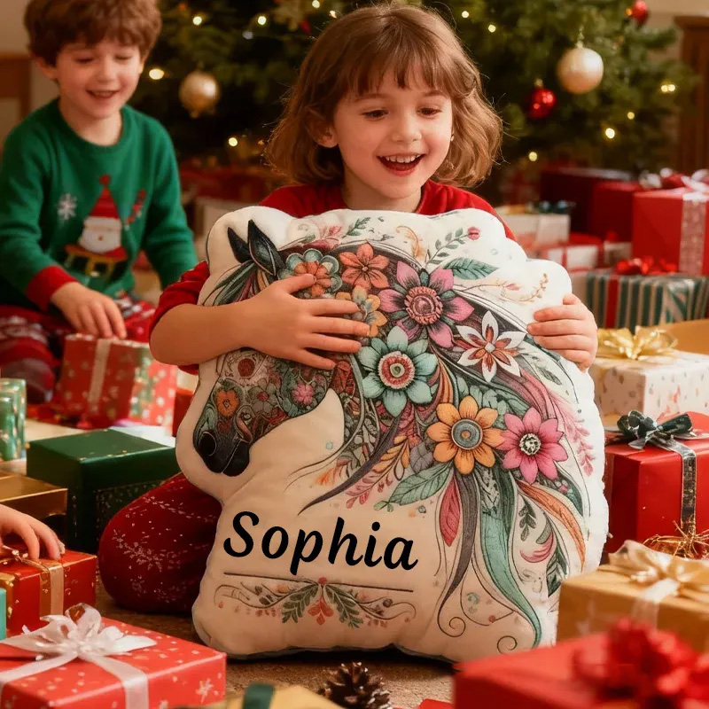 Personalized Equestrian In My Horse Girl Graphic 3D Print Pillow for Riding Enthusiasts Horse Lovers Rider Racing Soft and Funny Home Decor