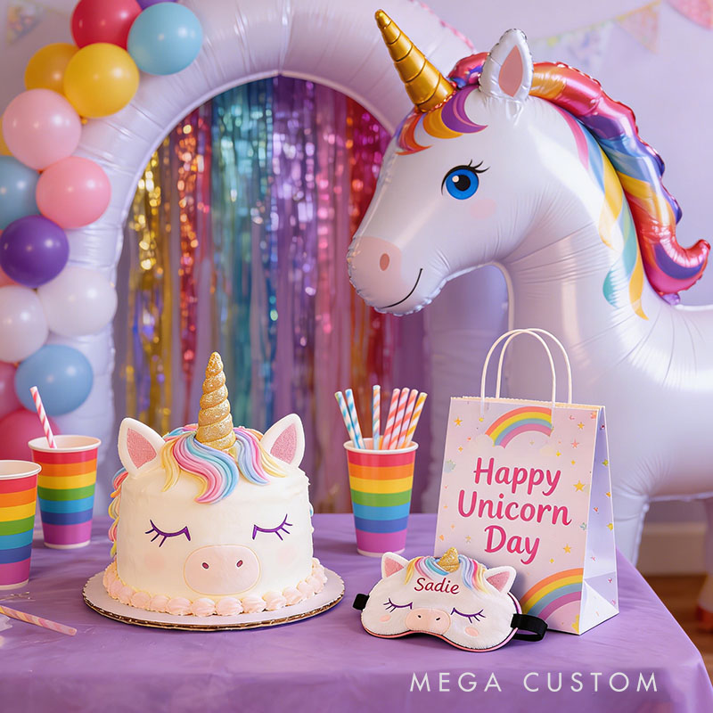 Personalized Rainbow Horse Whimsical Rainbow Horse Sleep Eye Mask Custom Eye Cover Comfortable Gift for Children
