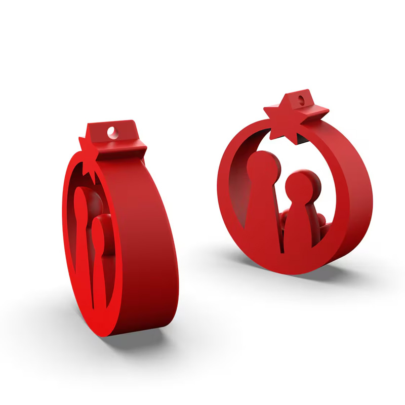 Personalized Nativity Scene 3D Printed Christmas Ornament Religious Home Decor Holy Family Keepsake Christian Gift