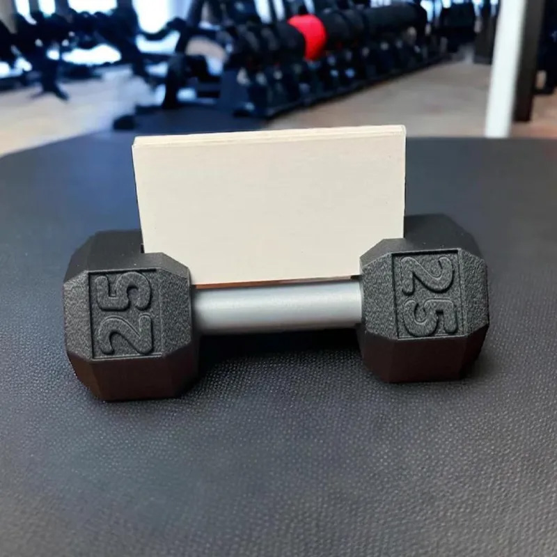 Personalized Dumbbell Business Card Holder Fitness Business Card Stand Gift for Personal Trainers Coaches Gym Owners Physical Therapists
