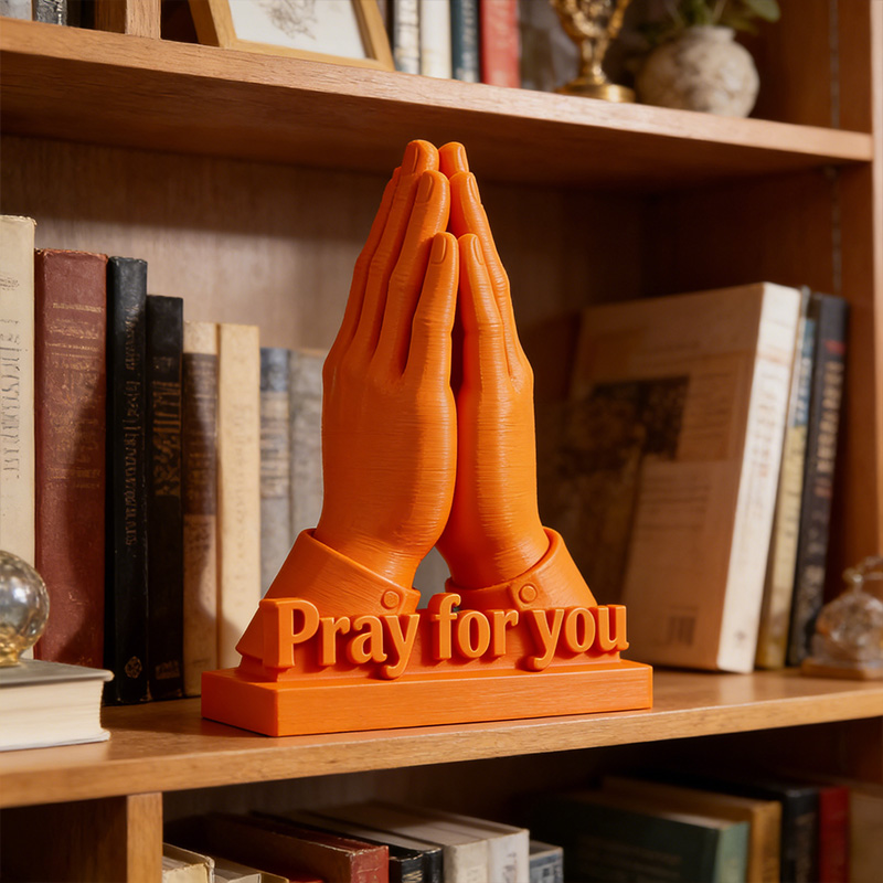 Personalized Praying Hands 3D Printed Home Decor with Custom Name Pray for you Faith Gift Religious Gift for Christians