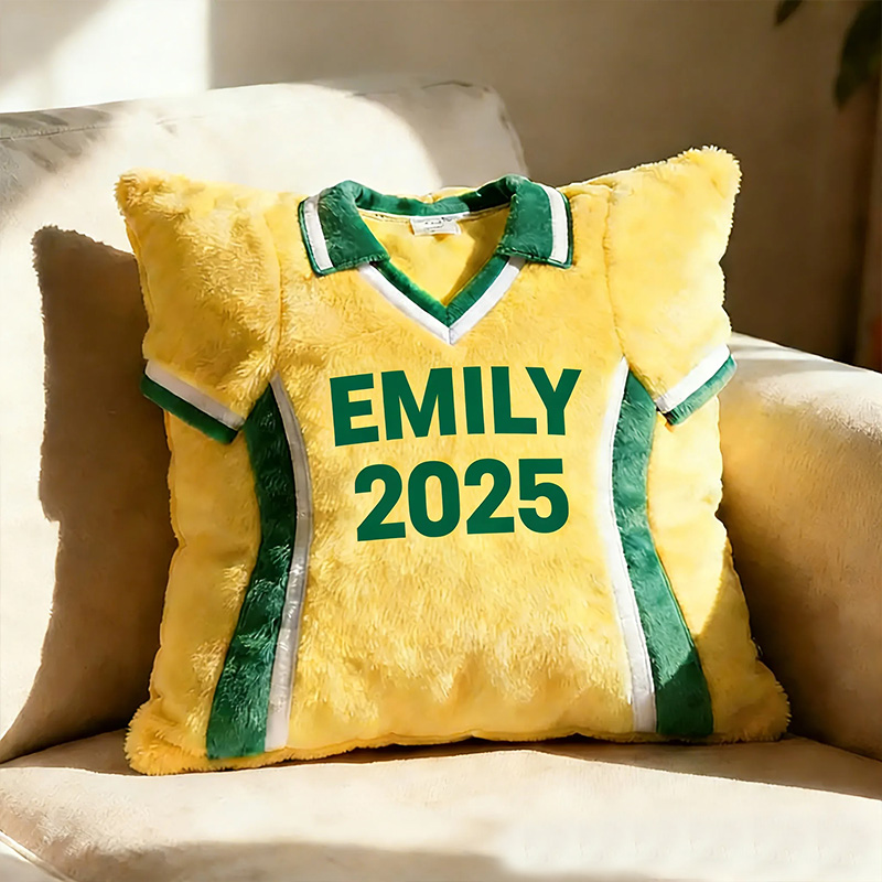 Personalized Graphic3DPrint Soccer Jersey Pillow with Custom Name and Number for Sports Enthusiasts