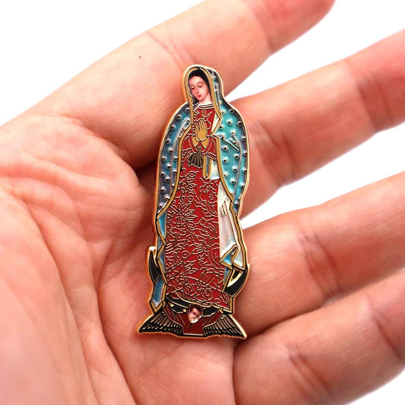 Personalized Our Lady of Guadalupe Virgin Mary Pins Catholic Gift Religious Gift for Women Girls