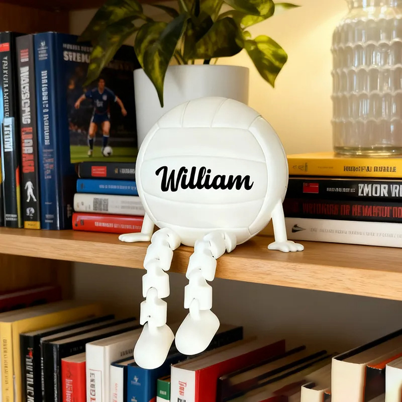Personalized Volleyball Decor with Dangling Legs and Custom Name