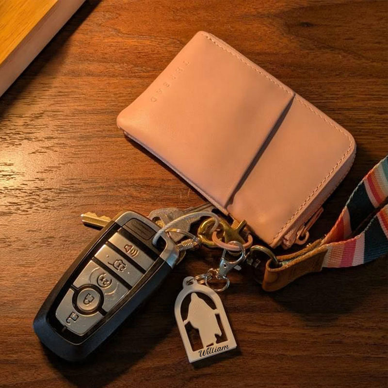 Personalized Jesus Christ in an Arch 3D Printed Keychain with Custom Name Religious Gift Christian Gift for Jesus Lover Faith Gift