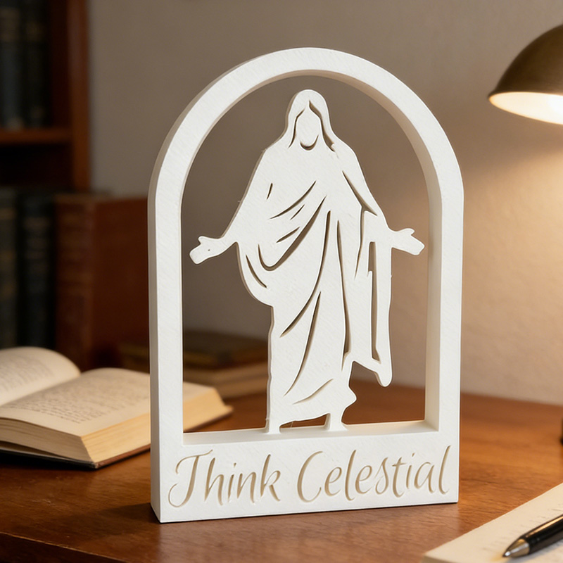 Personalized Jesus Christ in an Arch 3D Printed Statue with Text Religious Home Decor Christian Gift for Jesus Lover Faith Gift