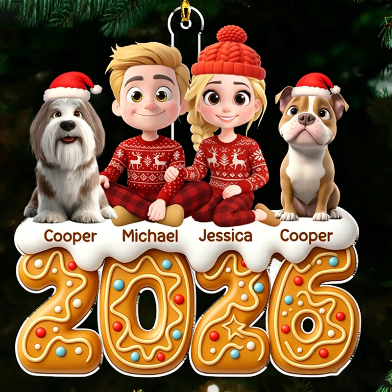 QLCS 616 Personalized Couple Christmas Ornament Couple Photo Christmas Ornament Acrylic Picture Ornament Couple Ornament Gift for Lovers