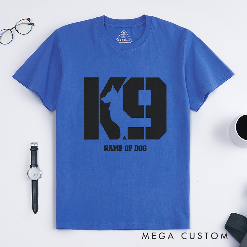 Personalized K9 Unit Bold Design Gift for Police Officer T-Shirt