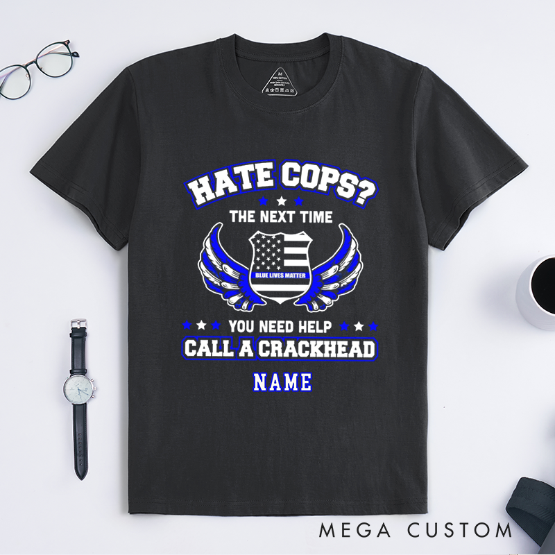 Personalized Police Bold Police Support Statement Design Gift for Police Officer T-Shirt
