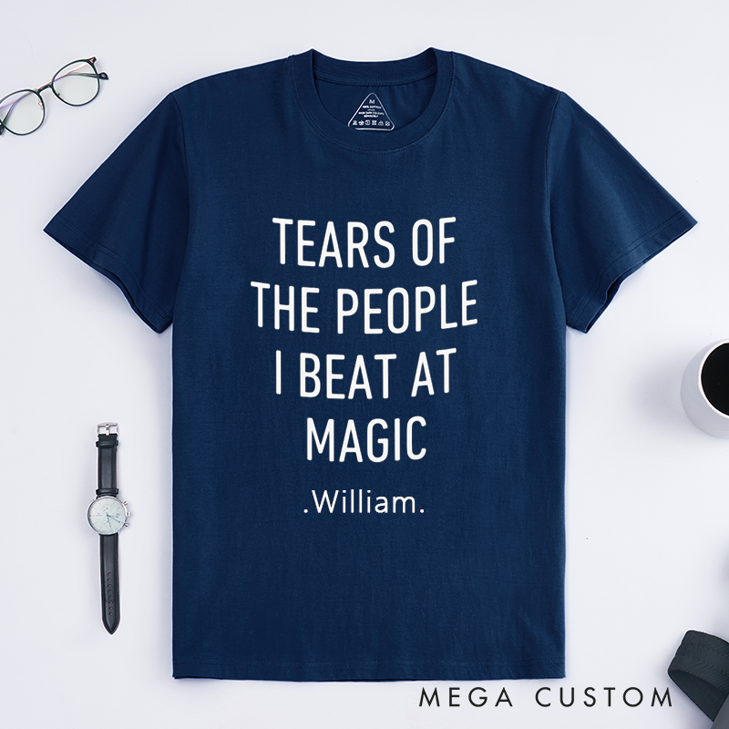 Personalized Magic Champion Quote Classic T-Shirts Funny Victory Saying Gift for Magic Lovers Custom T-Shirt Unique Present for Friends and Family
