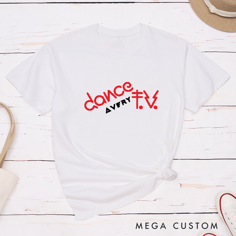 Personalized Classic T-Shirts Dance TV  Unisex Custom Gift Retro Music Graphic Tees Trendy Cool Casual Birthday Present for Men Women Teens
