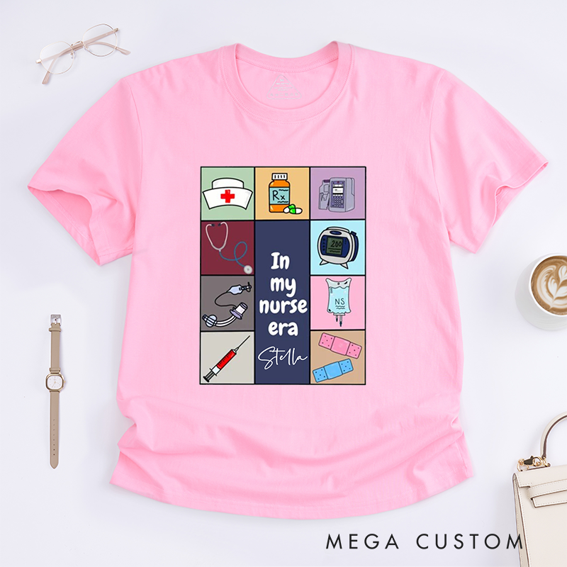 Personalized Cartoon In My Nurse Era T-Shirt Gift for Nurse