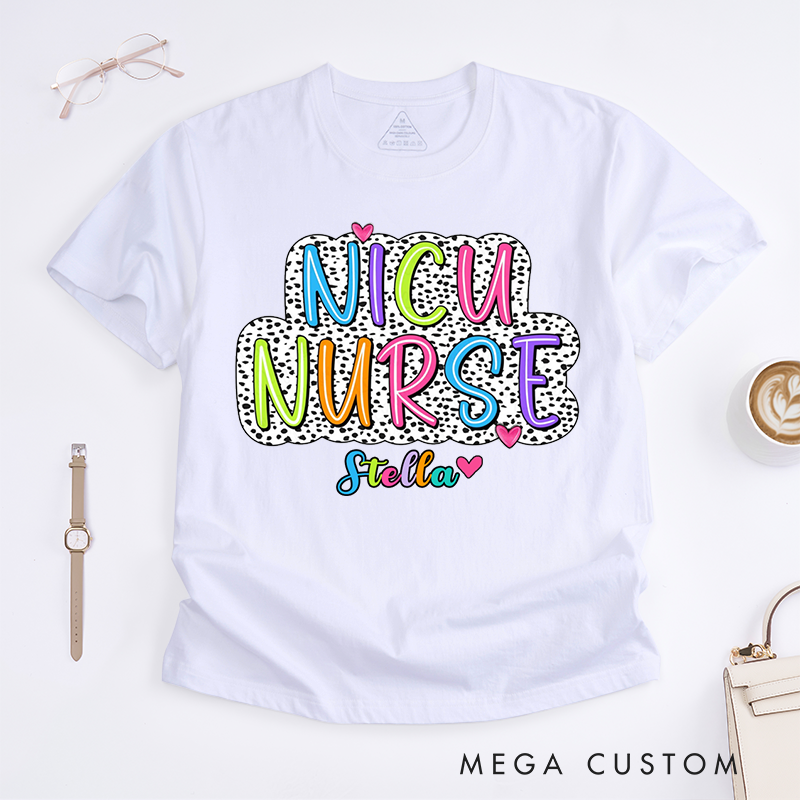 Personalized Bright and Cheerful NICU Nurse T-Shirt for Comfort and Style T-Shirt Gift for Nurse
