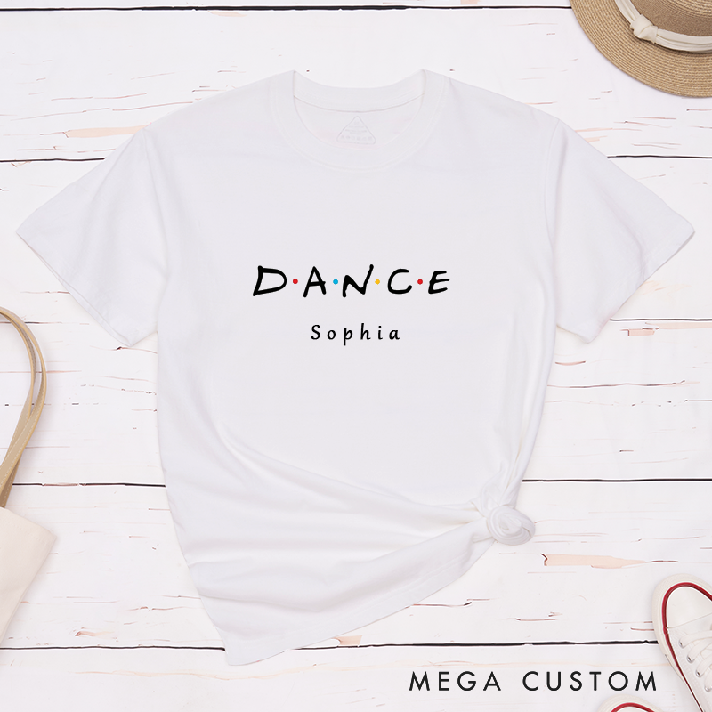 Personalized Dance simple letter design Classic T-Shirt Custom Name Unique Gift for Ballet Enthusiasts Classic Apparel for Men and Women 